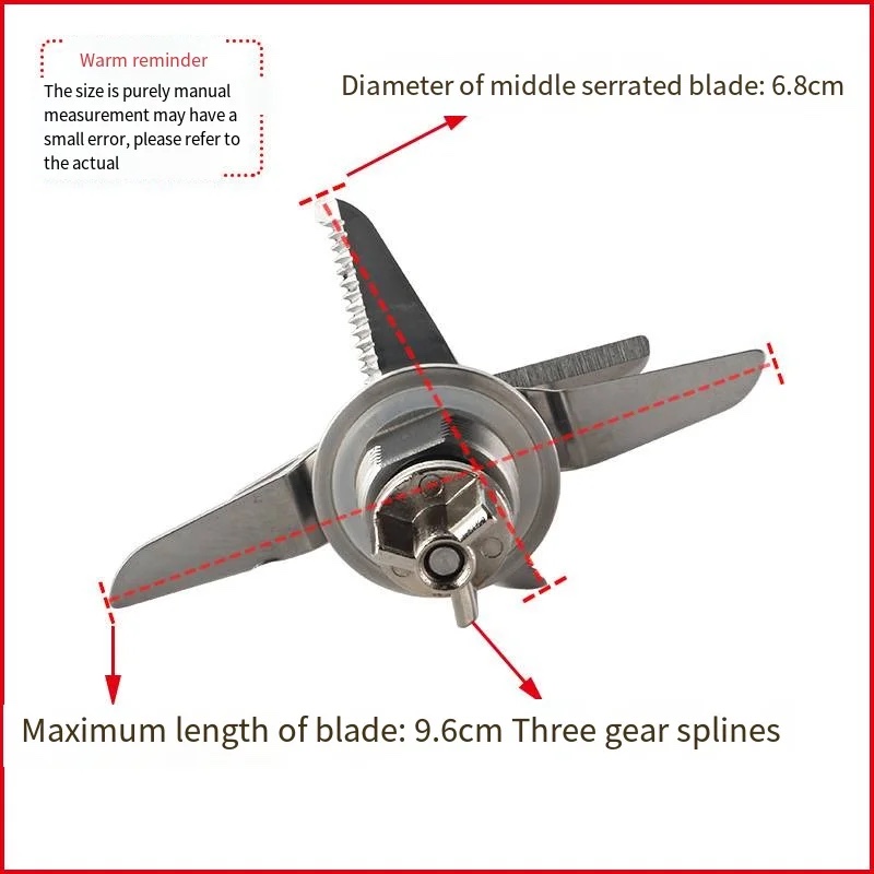 Blender Blade Assembly, Food Grade 304 Replacement Blender Knife, skd ckd blender blade 