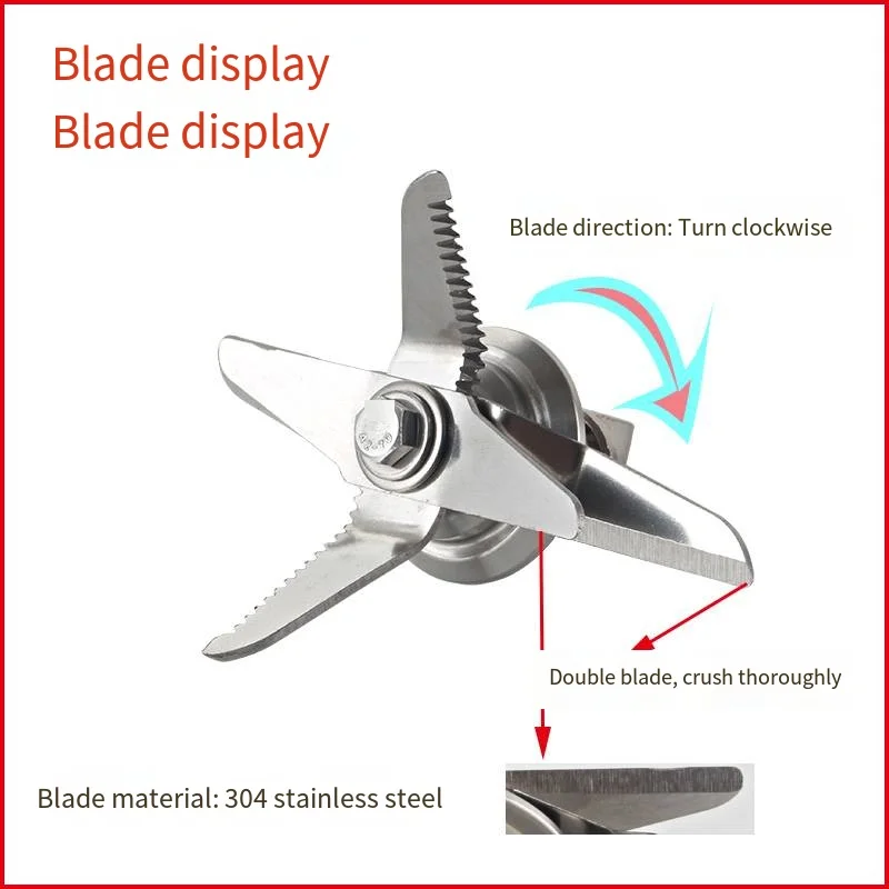 Blender Blade Assembly, Food Grade 304 Replacement Blender Knife, skd ckd blender blade 