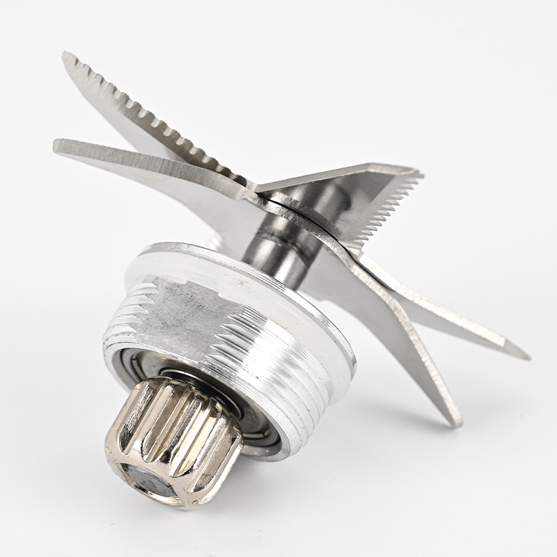 6-Blade Serrated Blender Blade Assembly, 304 Stainless Steel Ice Crushing Replacement Cutter SKD CKD