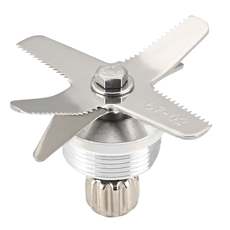 6 Serrated Blade Blender Blade Assembly SKD CKD, 304 Stainless Steel Replacement Cutter Head