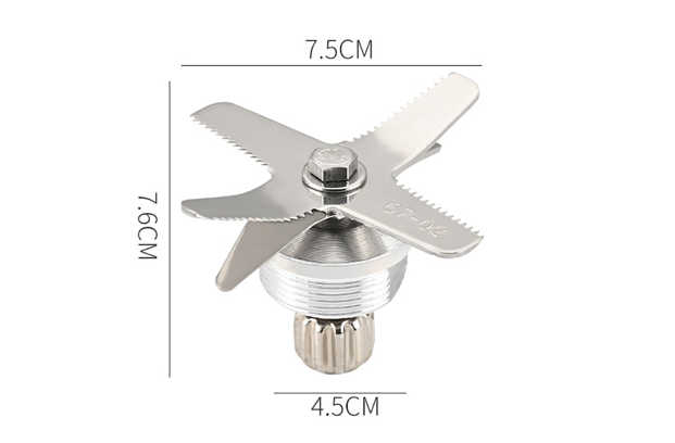 6 Serrated Blade Blender Blade Assembly SKD CKD, 304 Stainless Steel Replacement Cutter Head