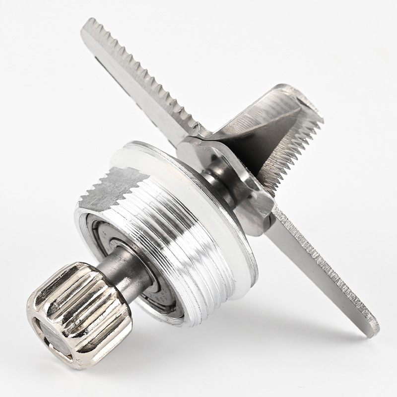 6 Serrated Blade Blender Blade Assembly SKD CKD, 304 Stainless Steel Replacement Cutter Head