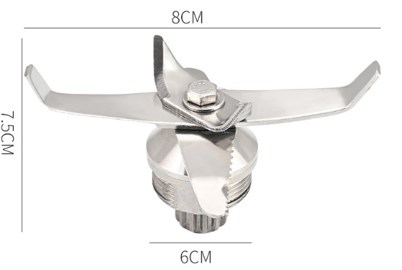 6‑Blade Serrated 3L Blender Cutter Blade Spare Parts Wholesale OEM CKD SKD