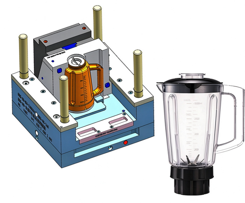 Custom Blender Jar Injection Mold | Small Home Appliance Plastic Mould for Blender Jug Spare Parts