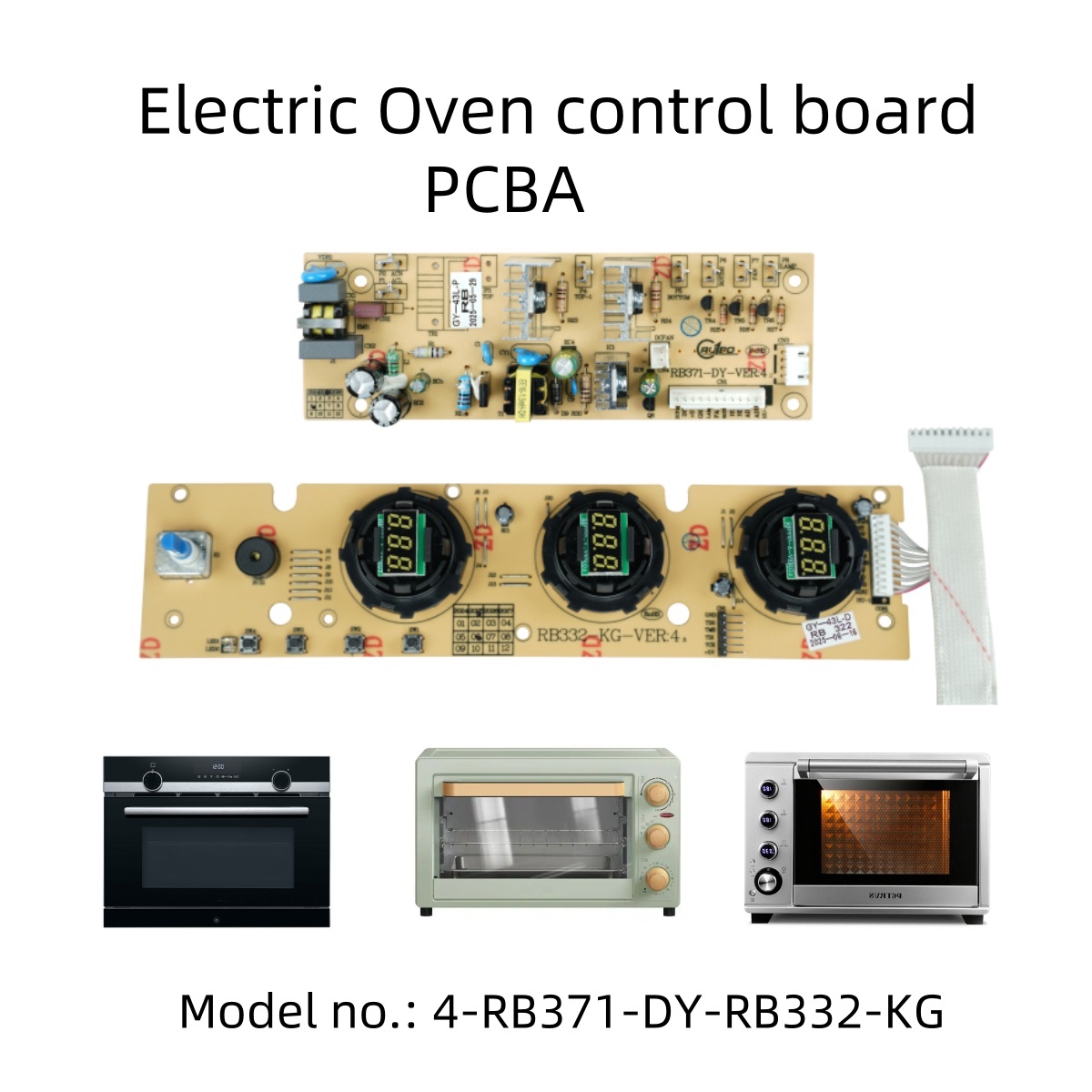 Electric oven knob control pcba kit PID temperature control board with dual NTC sensor for SKD CKD o