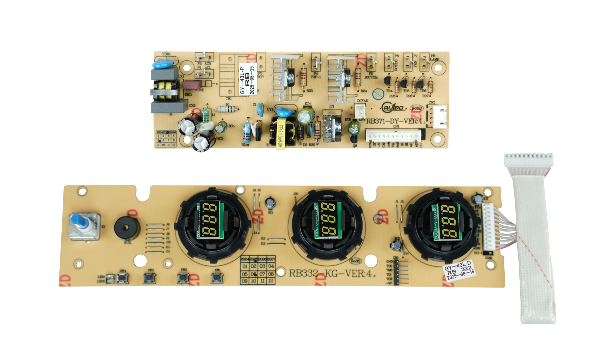 Electric oven knob control pcba kit PID temperature control board with dual NTC sensor for SKD CKD o