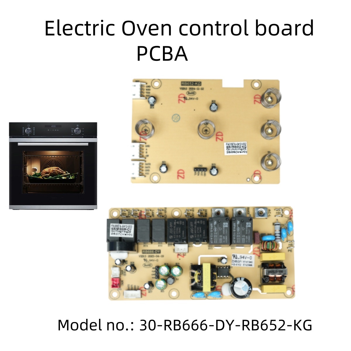 Electric oven knob control pcba kit PID temperature control board with dual NTC sensor for SKD CKD o
