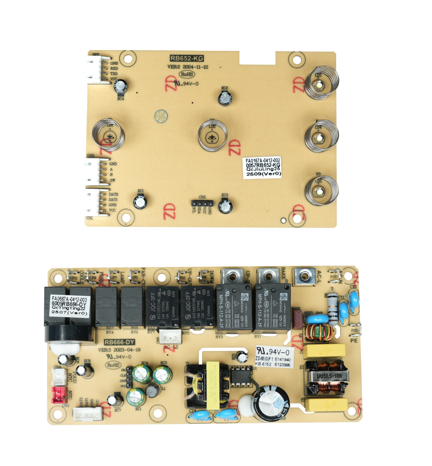 Electric oven knob control pcba kit PID temperature control board with dual NTC sensor for SKD CKD o