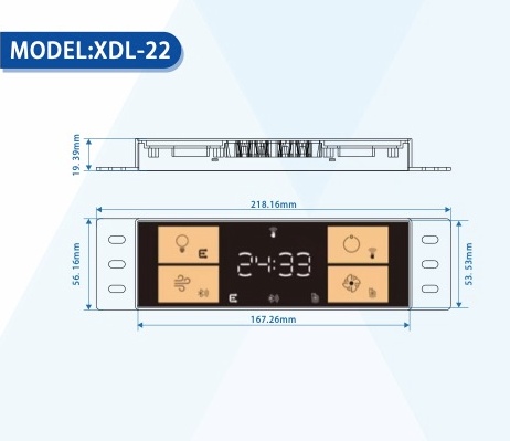 Range hood touch control panel 12V DC /220V AC auto‑door controller LED digital display touch switch