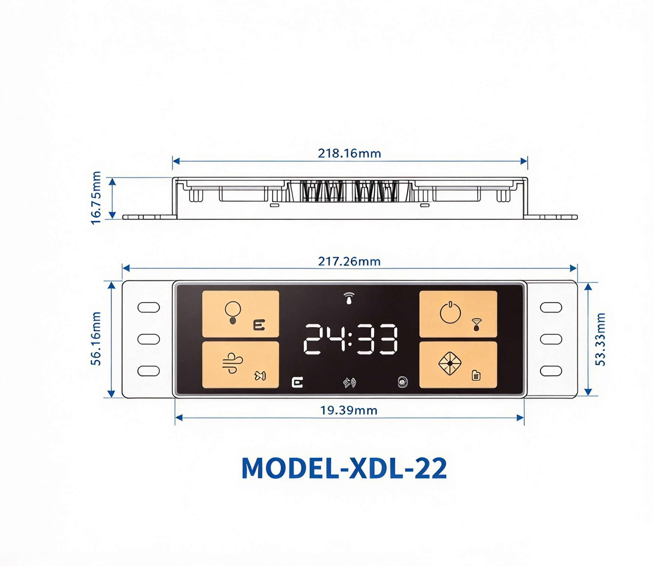 XDL‑22 Range Hood switch Touch Control Panel slim kitchen extractor‑hood control circuit board