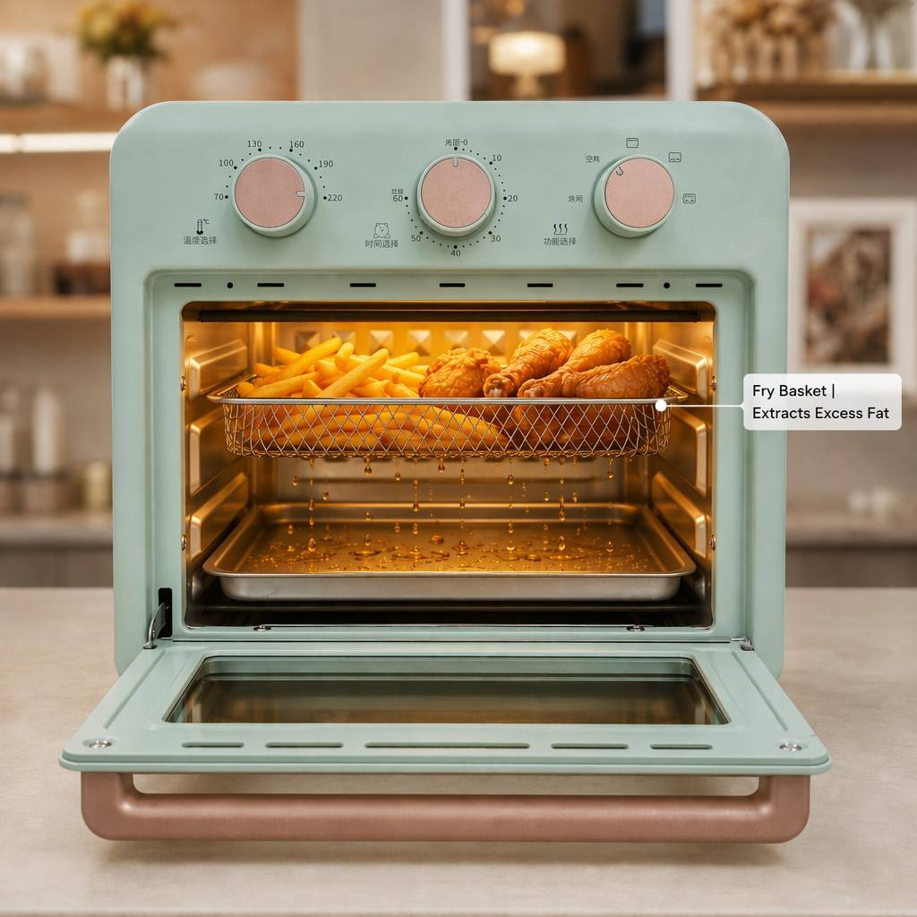 air Fryer Oven 15L 1300W 2 Temperature  Timer CE CB Certification OEM Factory CKD SKD 